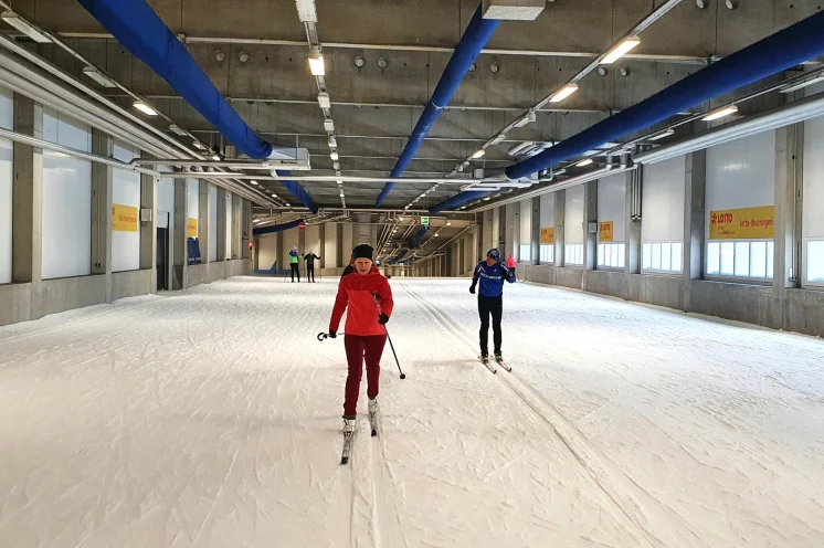 2023 gab es durch viel Schnee draußen in der Skihalle viel Platz zum Techniktraining...