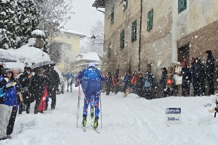 2026: Wildes Schneetreiben am Schlussanstieg "La Cascata"