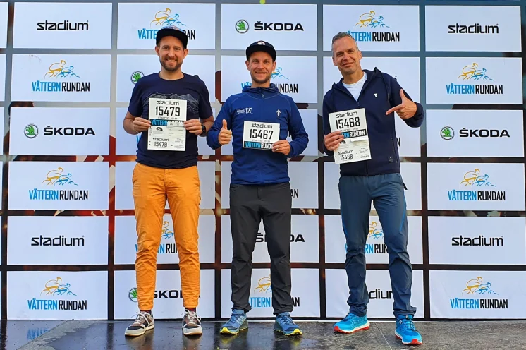 Immer mit am Start - unsere Reiseleiter Stefan (m.) und Tino (r.) vom schulz sportreisen Team (hier mit unserem Rad-Techniker Toni, links)