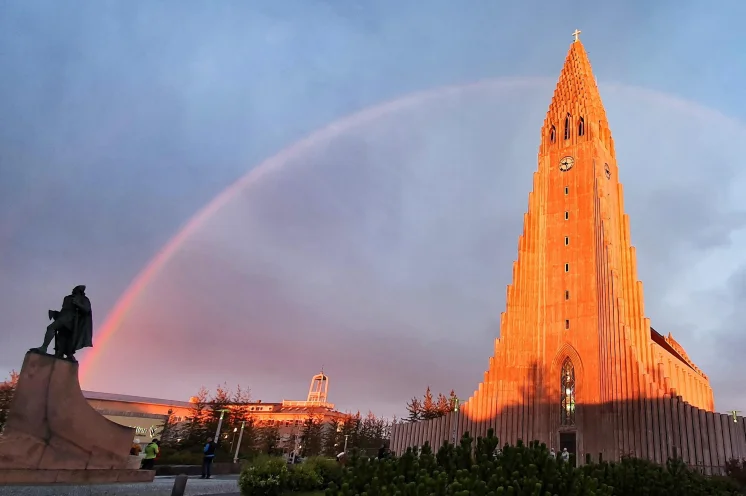 Unsere Unterkunft ist nur wenige Meter von Reykjavík's Wahrzeichen der "Hallgrímskirkja" entfernt