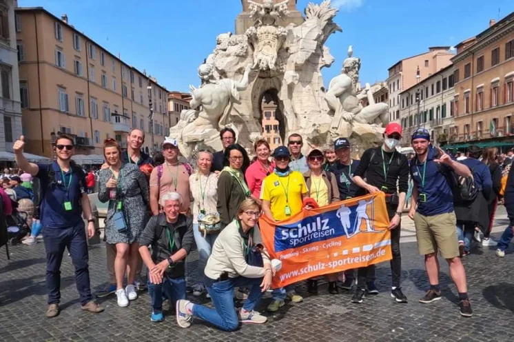 Unsere Marathon-Gruppe 2022 beim gemütlichen Stadtspaziergang am Vortag