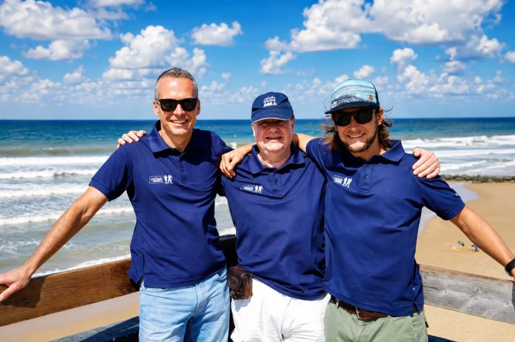 Unser erfahrenes Médoc-Reiseleitetrio Tino, Ecki und Stefan (v.l.)