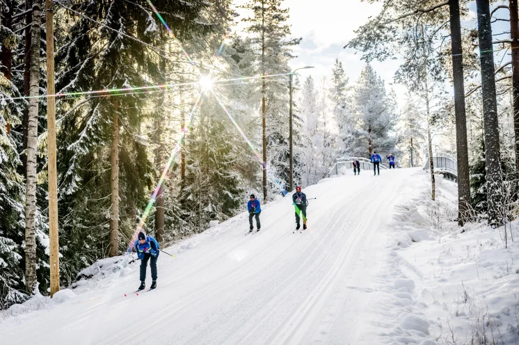 Teils führt die schöne Strecke auch durch die umliegenden Wälder Lahtis 