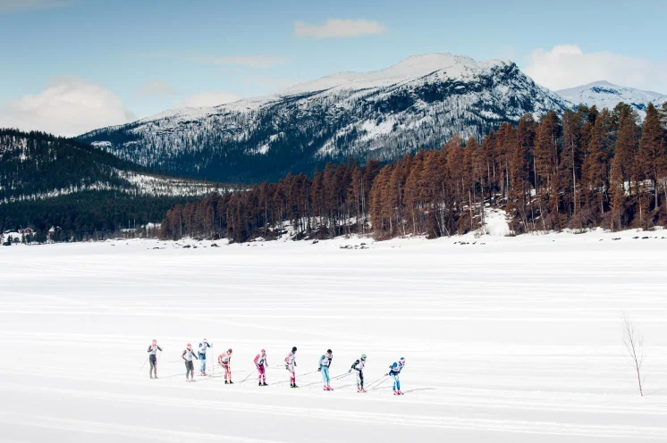 Ein guter Platz im Windschatten ist auf dieser Distanz viel wert....