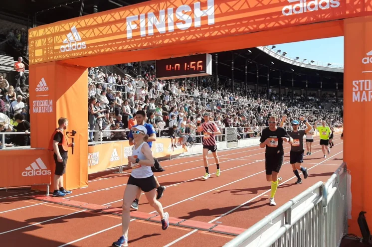 Zieleinlauf im historischen Olympiastadion