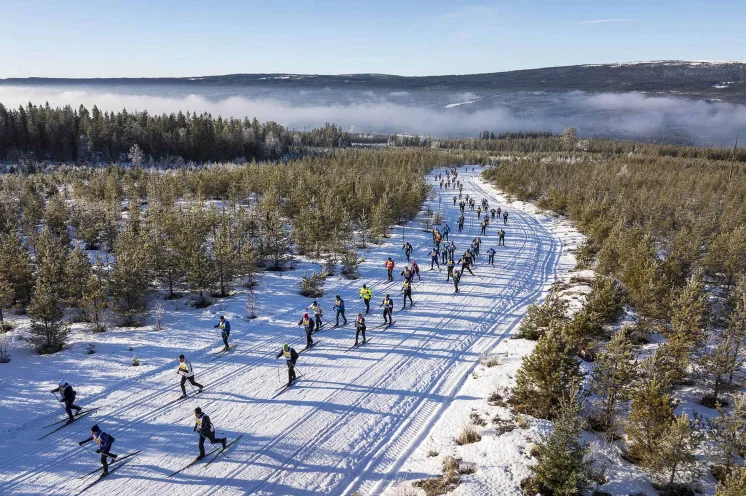 Der Großteil der Strecke verläuft durch die Wälder Dalarnas