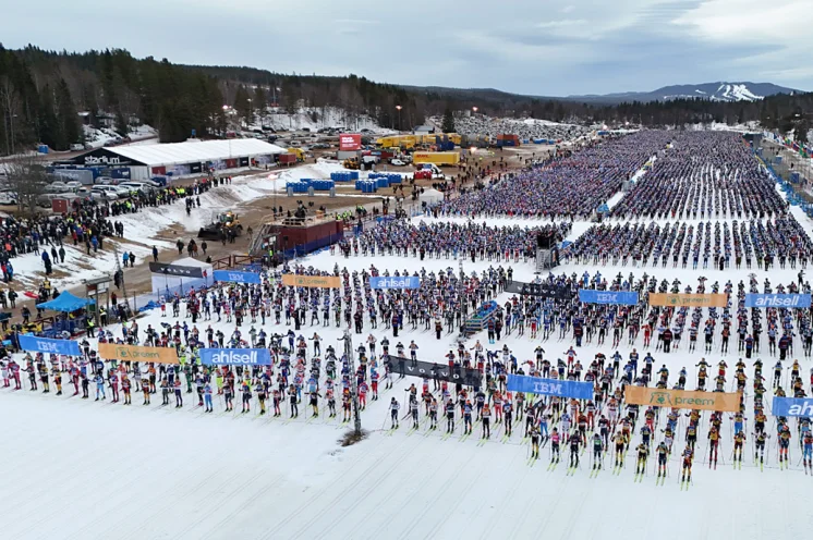 Das Starterfeld kurz vor dem Show Down in Sälen