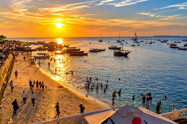 Blick vom Restaurant "Cape Town Fish Market", wo unsere kleine Läuferparty 