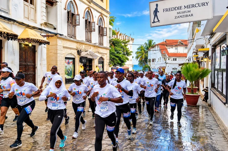 Lauf durch die engen Gassen von Stown Town