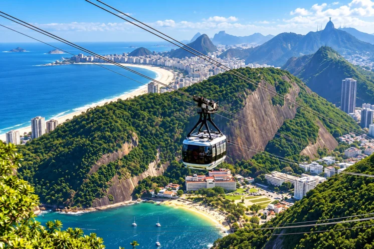 Blick vom Zuckerhut auf die Copacabana - Rio in seiner ganzen Schönheit