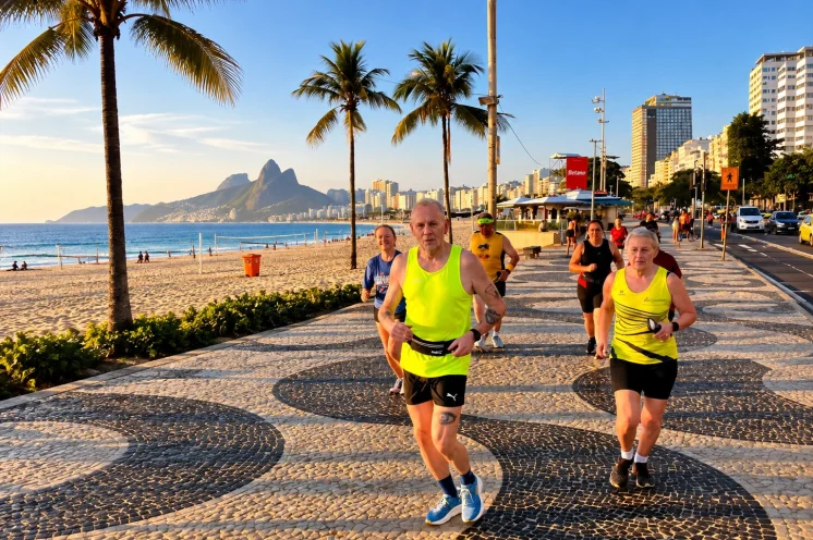 Um 5 Uhr - Morgenlauf zum Sonnenaufgang an der Copacabana