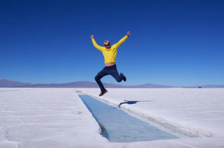 Die Salinas Grandes bilden einen riesigen Salzsee in Argentinien