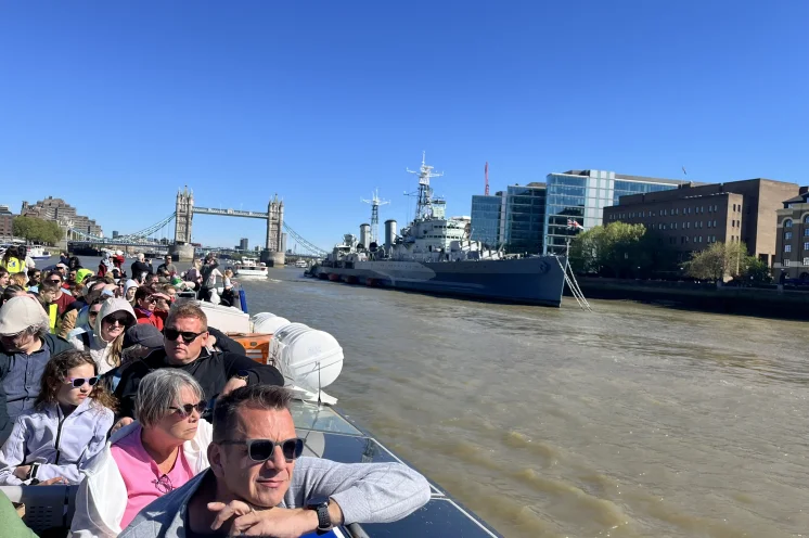 Entspannung vor dem Marathon bei einer entspannten Bootstour auf der Themse