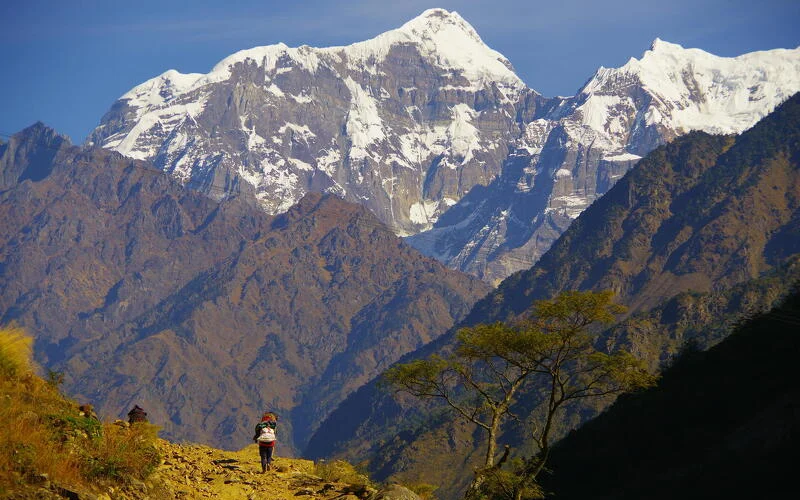 Trekking nach Dyang (1.800 m) mit Blick auf Ganesh und Shingri Himal