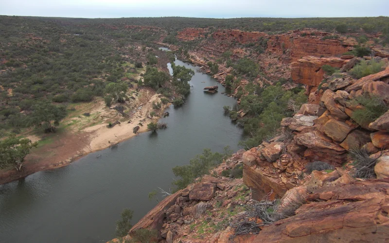 Malerischer Kalbarri-Nationalpark mit Panorama über Murchison River
