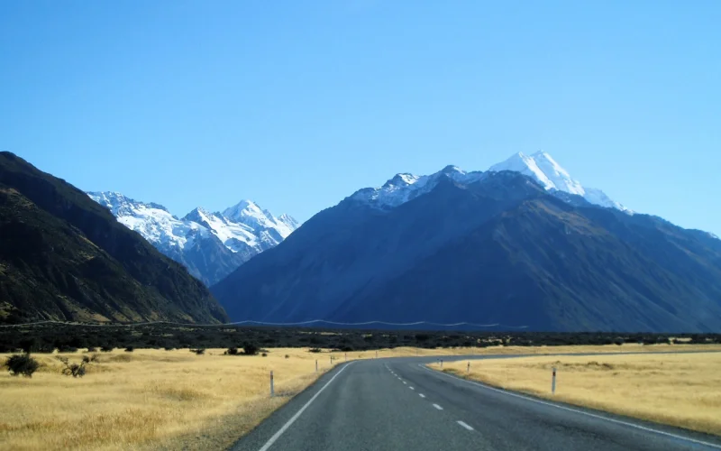 Fahrt zum Mount Cook Nationalpark