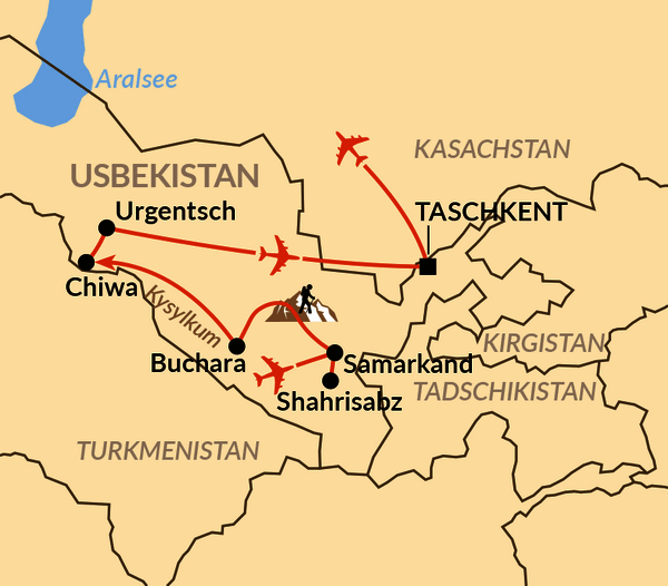 Karte: Juwele der Seidenstraße