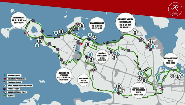 Karte: Reykjavík-Marathon