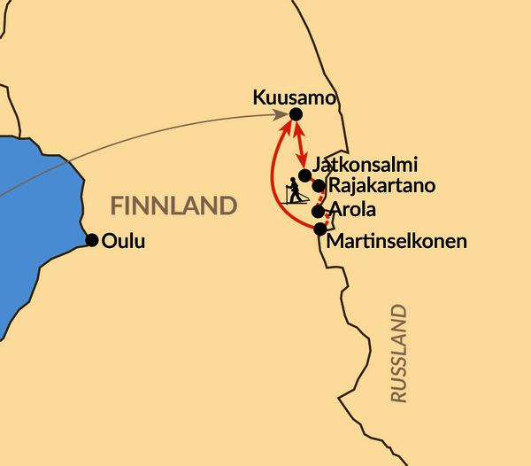 Karte: Skilanglauf in Finnlands wildem Osten