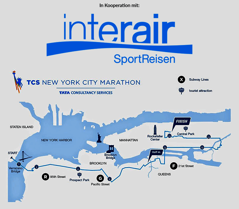 Karte: TCS New York City Marathon 