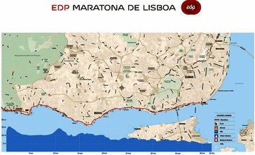 Karte: Lissabon-Marathon & Laufcamp Algarve