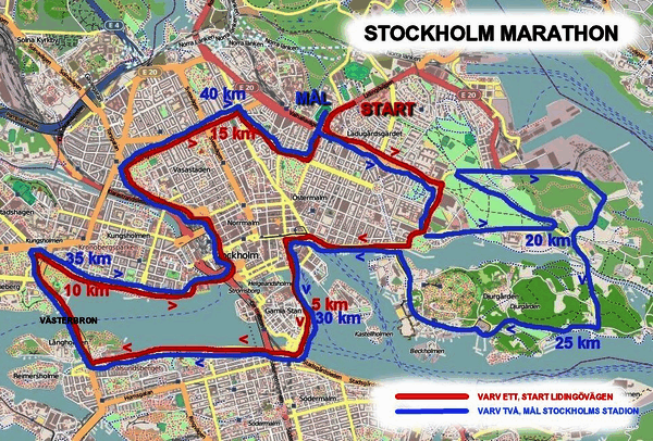 Karte: Stockholm-Marathon