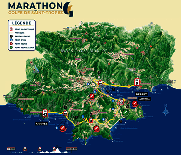Karte: Saint-Tropez-Marathon 