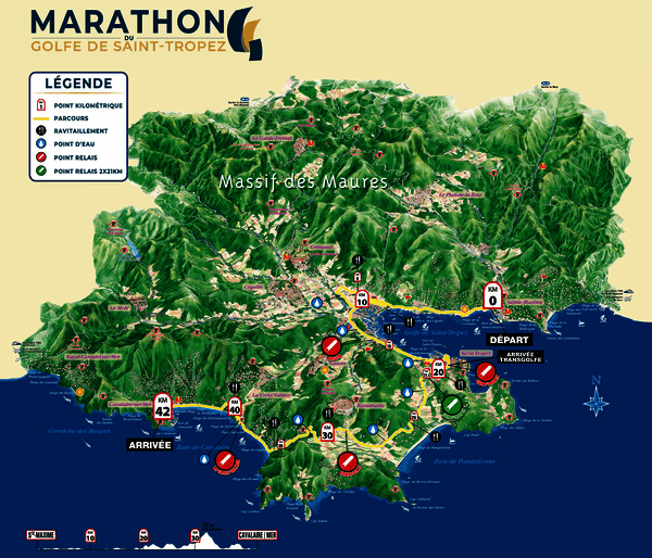 Karte: Saint-Tropez-Marathon