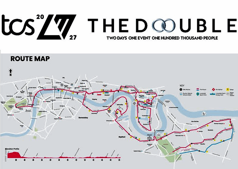 Karte: TCS London Marathon