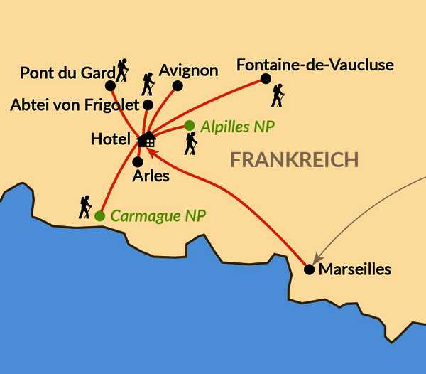 Karte: Provence – charmantes Südfrankreich