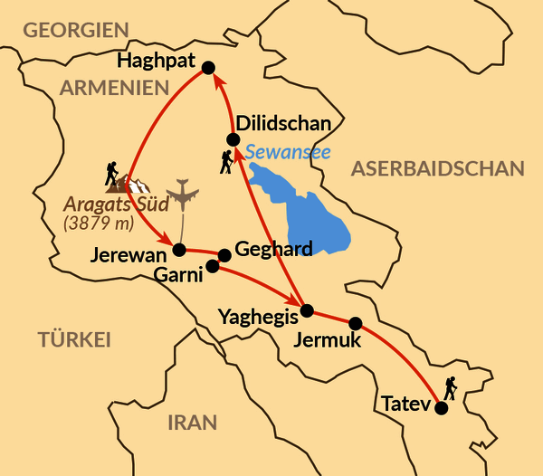 Karte: Wildes Armenien – Bergpanoramen, Schluchten und Klöster